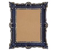 Lnxp 50TR Baroque Frame with Glass 56 x 46 cm Rectangular Repro Pictures for 30 x 40 cm or 40 x 30 cm Baroque Antique Black Gold Dual Colour