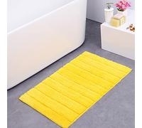 LNXSESN Bath Mat Bright Yellow Bathroom Mat Soft Microfiber Bath Mats for Bathroom Non Slip Floor Mat Ultra Water Absorbent Bathroom Rug Machine Washable Bathmat Door Mat 50x80cm