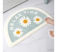 LNXSESN Bath Mat Daisy Duck Egg Blue Bathroom Mat Soft Microfiber Bath Mats for Bathroom Non Slip Bathroom Rug Ultra Water Absorbent Bathmat Machine Washable Bath Matt Door Mat 40x60cm