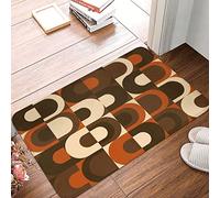 LNXSESN Door Mat Beige Brown Orange Door Mats Indoor Polyester Rugs Living Room Decontamination Outdoor Mats for Front Door Thicken Door Mats Outdoor Washable Doormat Non Slip Floor Mat 50x80cm
