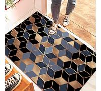 LNXSESN Door Mat Gold Blue Black Door Mats Indoor Polyester Rugs Living Room Decontamination Outdoor Mats for Front Door Thicken Door Mats Outdoor Washable Doormat Non Slip Floor Mat 40x60cm
