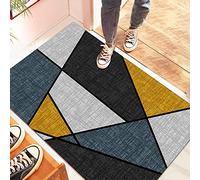LNXSESN Door Mat Grey Mustard Yellow Door Mats Indoor Polyester Rugs Living Room Decontamination Outdoor Mats for Front Door Thicken Door Mats Outdoor Washable Doormat Non Slip Floor Mat 40x60cm