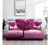 LNXSESN Sofa Cover Fuchsia Pink Print Sofa Covers Soft Spandex Elastic Sofa Protector Machine Washable Settee Covers Modern Universal Thick Couch Covers Non Slip Easy Fit 4 Seater
