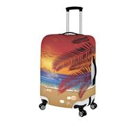 LNXSESN Suitcase Cover Brick Red Brown Luggage Covers for Suitcases Elastic Spandex Washable Suitcase Covers Protectors Scratch Resistent Quick Fix and Remove Luggage Cover with Zipper Fit 29-32 Inch