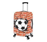 LNXSESN Suitcase Cover Brick Red White Luggage Covers for Suitcases Elastic Spandex Washable Suitcase Covers Protectors Scratch Resistent Quick Fix and Remove Luggage Cover with Zipper Fit 26-28 Inch