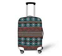 LNXSESN Suitcase Cover Lake Blue Black Luggage Covers for Suitcases Elastic Spandex Washable Suitcase Covers Protectors Scratch Resistent Quick Fix and Remove Luggage Cover with Zipper Fit 22-25 Inch