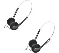 LNYMZD 2Pcs Black Retro Over-Ear Headphone,Vintage Feelings Underwire Headphones,Retro Lightweight Earphones,Hi-Fi Stereo Earphone Headset,Headphone,for Most Mobile Phones Playback Pevices