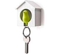 LNYMZD Bird House Key Holder, Single Bird House Keychain Wall Hook Holders, Mini Bird Nest Keychain, Anti-Lost Key Holder Whistle Key Ring Holder for Home, Key Hooks Home Storage Hooks