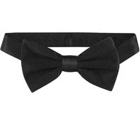 LNYMZD Black Silk Bowtle S0lid Color Men's Bow Tie for Tuxedo or Suit, Black, One size Ties, Cummerbunds and Pocket Squares Accessories