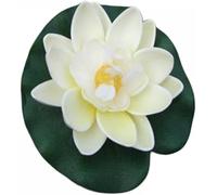 LNYMZD White Artificial Floating Foam Lotus Flower with Water Lilys Pad Ornanments, Lifelikes Fake Lotus Flowers for Patio Pond Pool Fish Tank Aquarium Wedding Party, Artificial Plants and Flowers