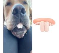 LNYMZD White Fake Teeth for Dogs, Dog Toys, Christmas Costume, Funny Dog Teeth Braces, Suitable Dog Chew Toys, Pet Supplies