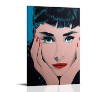 LNYNLNDE Audrey Hepburn Face Painting Poster Decorative Painting Canvas Wall Art Living Room Poster Bedroom Painting Wall Art Picture Print Modern Family Room Decor 08 x 12 inches (20 x 30 cm)