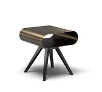 LO 12 Side table with shelf / Bedside table Müller Möbelfabrikation Mid bronze/black oak - L012 BRONZE SCH