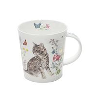 LO-FLOC-TA Tabby Floral Cats Bone China Mug - Lomond Shape 0.32l