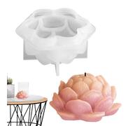 Lo-Tus Flower Candle Silicone Mold, 3D Lo-Tus Flower Silicone Mold, Flexible Silicone Casting Molds Aromatherapy Candle Molds, Ornament Mould Crafting Epoxy Casting Molds