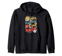Lo Unico Mas Poderoso Que El Odio Es El Amor Floral Spanish Zip Hoodie