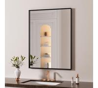 LOAAO Black Bathroom Mirror 16"X24" for Wall, Rectangle Bathroom Vanity Mirror, Hangs Vertically or Horizontally, Easy to Install, Modern Design