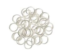 Loacea 100Pcs 4mm 6mm 8mm 10mm Zinc Alloy Jump Rings, Gray Red Open Split Connectors for Keychain Craft(Silver,4mm)