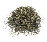 Loacea 100Pcs 4mm 6mm 8mm 10mm Zinc Alloy Jump Rings, Gray Red Open Split Connectors for Keychain Craft(Bronze,10mm)