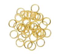 Loacea 100Pcs 4mm 6mm 8mm 10mm Zinc Alloy Jump Rings, Gray Red Open Split Connectors for Keychain Craft(Golden,4mm)