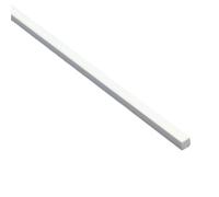 Loacea 10pcs White ABS Rods Length 250mm, Square Plastic Solid, Sticks for DIY Modelling Accessories(1x1x250mm)