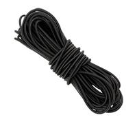 Loacea 1mm to 5mm Rubber Band, Round Elastic Rope, Premium Black White Bands 5Meters(Black,3mm)