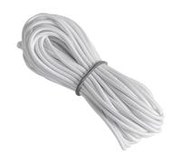 Loacea 1mm to 5mm Rubber Band, Round Elastic Rope, Premium Black White Bands 5Meters(White,3mm)