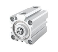 Loacea 1pc SDA Compact Thin Air Cylinder Efficient Motion Control, Aluminium Alloy Pneumatic Cylinder(60MM*32MM)