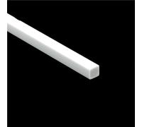 Loacea 20pcs Square Rods ABS Thick 0.5mm to 10mm, Solid Fine, Plastic Sticks for Crafts Processing(1.5x500mm)