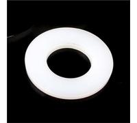 Loacea 20pcs White Faucet Washer Sealing Ring 1/2 3/4 1 Inch, Silicon Rubber Flat Gasket O-Ring Seal for Plumbing(1/2inch)