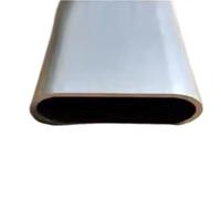 Loacea Aluminum Alloy Flat Oval Pipe, Hollow Elliptical Tube for Decoration and Stable Structural 1 piece(50 * 25 * 2 * 490MM)