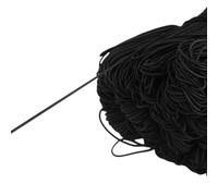 Loacea Dia 1/2/2.5/3mm Round Strong Elastic Rope, White Black Rubber Band, Bands for Sewing Garment(Black,5M*2.5MM)