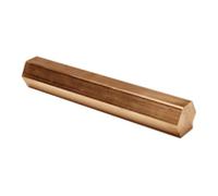 Loacea Hexagonal Copper Bars Solid Rod 100-1000mm, High Conductivity Alloy Bar for Electrical Grounding 1pc(250 * 22MM)