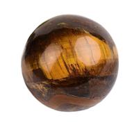 Loacea Natural Crystal Spheres Round Sphere Balls, Tigers Eye/Citrine/White Quartz Polished Crystal Sphere Ball 1pc(Tigers eye,75mm)