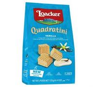 3X Loacker Quadratini Wafer con Crema alla Vaniglia Waffle with Vanilla Cream Cookies Biscuits 125g