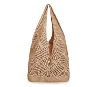 loacuony Crochet Beach Bag,Beach Bag,Holiday Bags For Women - Woven Mesh Summer Tote With Shoulder Strap, Lightweight Vacation Handbag For Tropical Holidays & Shopping