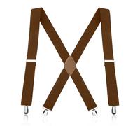 loacuony Men'S Braces,Braces For Men Trousers,Suspender Belt,3.5Cm Wide Adjustable X-Style Elastic Trousers Braces,One Size Fits All For Business,Wedding & Casual (Men & Women)