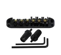 Load Guitar Bridge 1PC Electric Guitar Bridge Roller Saddles For LP Style Guitar,Black Or Chrome(Black)