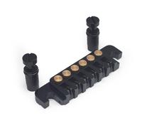 Load Guitar Bridge For LP Electric Guitar Tailpiece Brass Saddle Underbridge Flip-Up Bridge Bridge(Black)