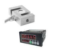 Load Sensor, S Type Weighing Sensor Weight Sensor Load Cell +load Cell Indicator, Display 10kg -5T Biosensor for Mixing Station, Batching Machine(2000kg Indicator)