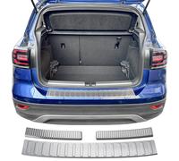 Load sill guard stainless steel matt inside + outside suitable for VW T-Cross...