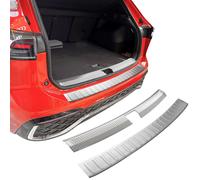 Load sill guard stainless steel matt inside + outside suitable for VW Tiguan ...
