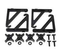Load Stops Brackets Adjustable T Slot Roof Rack Cross Bar Mount for Ladder Firewood Skis Kayak 4pcs Black Metal Replacement Part Number 597944