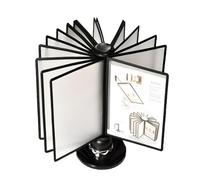 LOADBEIOI Desktop Rotating Catalog Display Rack, Desktop Document Reference Organizer 20 A4 pages Rotating