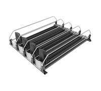 Loaded Can Pusher Track Beverage Shelf Organizer with Slow Feed Display for Refrigerator and Fridge