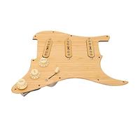 loaded pickguard Pickup Pickguard SSS Bamboo Pickup Guard Electric Guitar Replacement Part for Concert Performance loaded pickguard, pickup screws