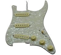 Loaded pickguard Various Loaded SSS Pickguard For Stratocaster Prewired Pickguard With Pickups Prewired Loaded Pickguard (Color : Aged Pearl-IV)