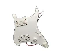 Loaded Prewired Electric Guitar Pickguard Pickup HH Pick Pickups Electric Guitar Parts Replacement 3 Ply (Color : White)
