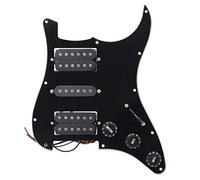 Loaded Prewired Pickguard Guard Plate with HSH Pickup for Electric Guitar (Black)