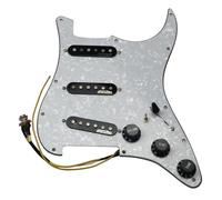Loaded Prewired Pickguard Set 7-way Full-load Pre-wired PickguardSingle-coil Pickup Kit For ST SSS Electric Guitars(Pearl A)